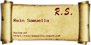 Rein Samuella névjegykártya